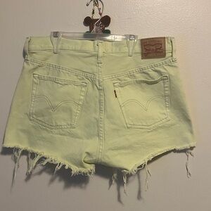 Levi's Women's Light Yellow Jean Shorts